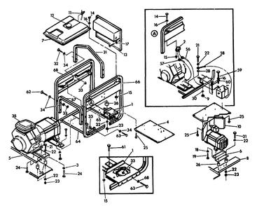 Cradle No. 86436 Diagram and Parts List for 5565-2-C8000  Briggs and Stratton Generator